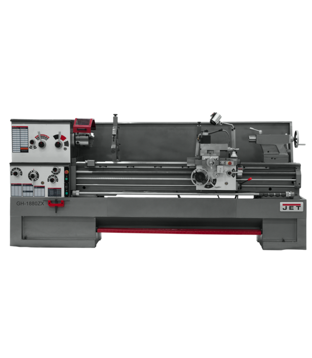 JET GH-1880ZX Large Spindle Bore Lathe with Newall DP700 DRO with Taper Attachment 460V