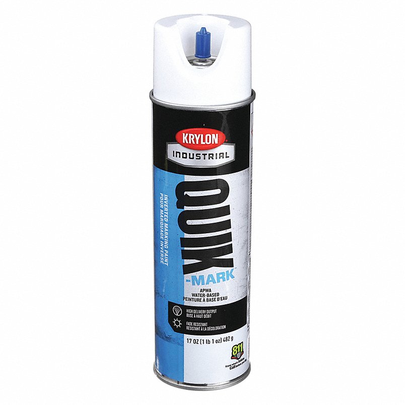 Water-Based Inverted Marking Paint, Flat, Brilliant White