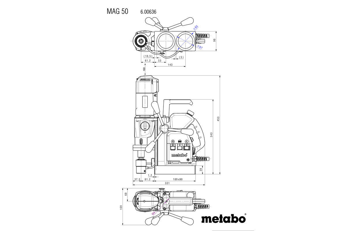 Metabo MAG 50 (600636620) Magnetic Core Drill