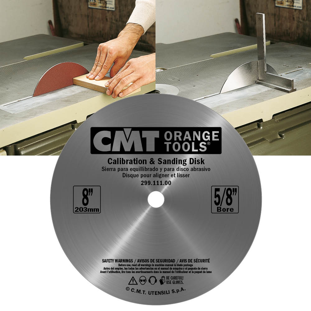 CMT 299.111.00 299-11-Series Calibration & Sanding Disk 8" 5/8" Bore
