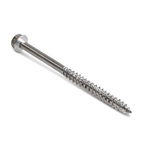 Simpson Strong-Tie SDWH19500SS-R100 0.188" x 5" Strong-Tie SDWH Timber-Hex Screw - 316 Stainless Steel, Pkg 100