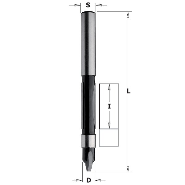 CMT 81601 Contractor Panel Pilot Bit, 1/4-inch Diameter, 1/4-inch Shank