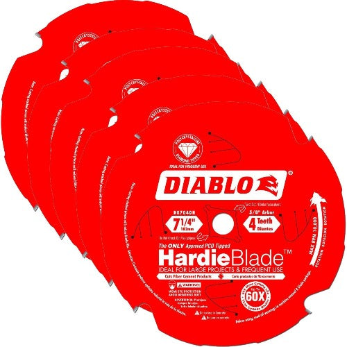 Diablo D0704DH HARDIEBLADE 7-1/4 in x 4 Tooth Fiber Cement