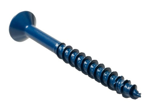 Simpson Strong-Tie 1/4" x 4" Titen Turbo Flat-Head Screw Anchor, Blue TNT25400TF