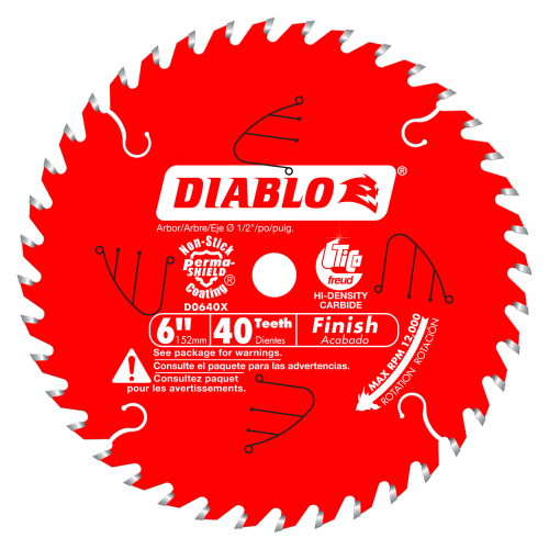 Diablo D0640X 6" x 40-Tooth ATB Precision Finishing Saw Blade