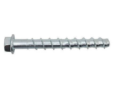 DeWALT-Powers 1/2" x 8" Screw-Bolt+ High Performance Concrete Screw Anchors, Hex Head, Zinc Plated, PFM1411520