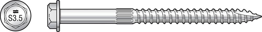 Simpson Strong-Drive SDS25312 1/4" x 3-1/2" SDS Heavy-Duty Connector Screw, Exterior Wood Screw