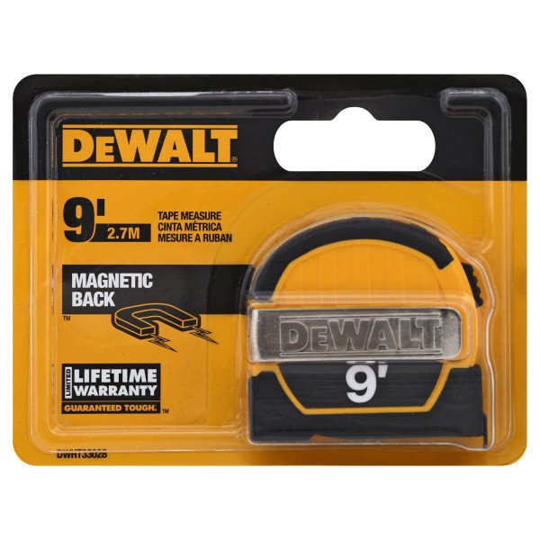 DeWALT DWHT33028 9 Ft Magnetic Pocket Tape Measure