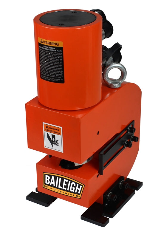Baileigh HP-50H 110V 50 Ton hydraulic punch, includes 5 sets of punches and hydraulic system