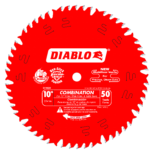 Diablo D1050X  10 in. x 50 Tooth Combination Saw Blade