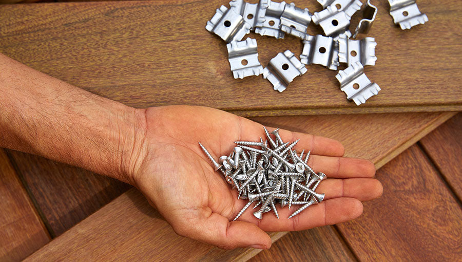 Ipe deck wood installation screws clips fasteners