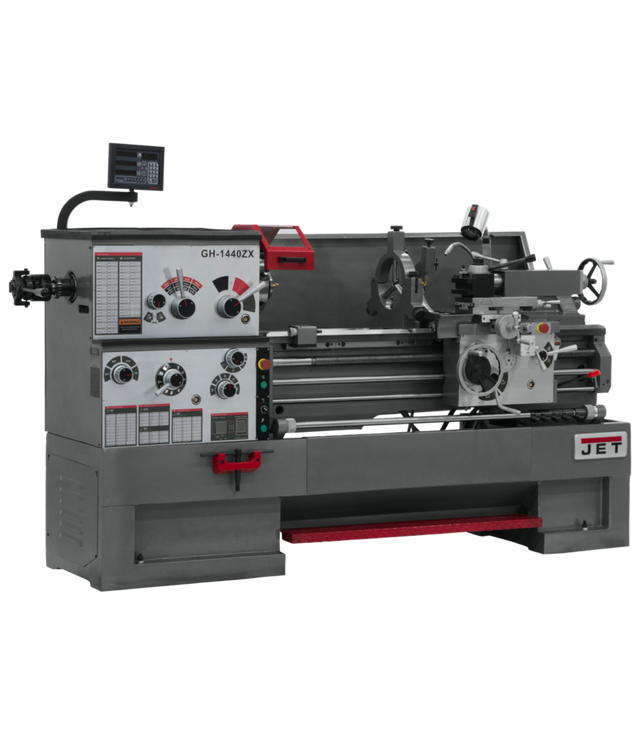 JET GH-1440ZX Large Spindle Bore Lathe with Newall DP700 DRO with Collet Closer 460V
