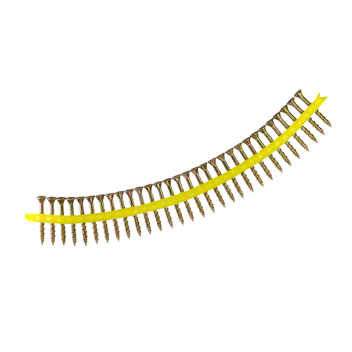 Simpson Collated #9 x 3" WSV SUBFLOOR Screw, Yellow-Zinc