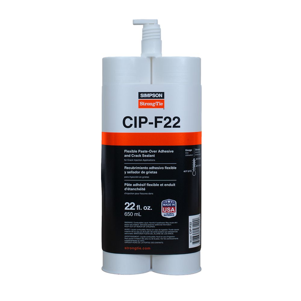 CIP-F22 — CIP-F Flexible Paste-Over Epoxy and Crack Sealant — 22 oz. side-by-side cartridge