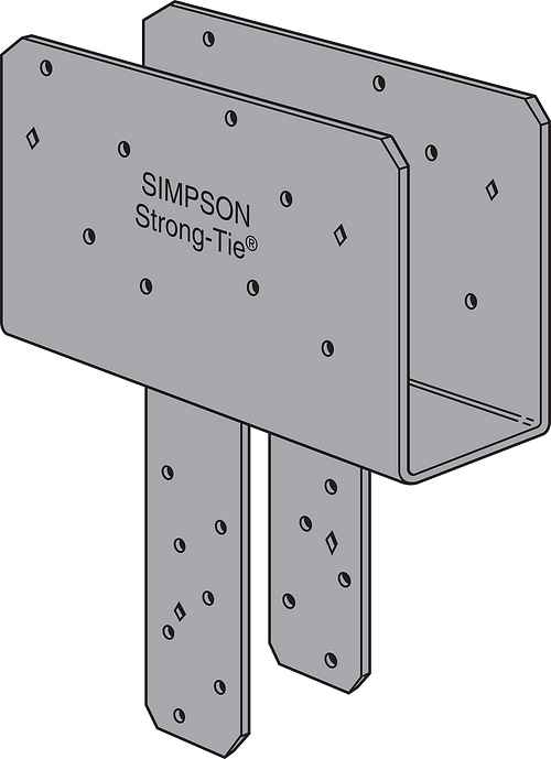 Simpson CCQ Column Cap w/SDS Screws, Rotated Straps