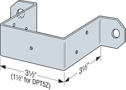 Simpson DPT7Z 4x4 Deck Post Tie - ZMAX Finish