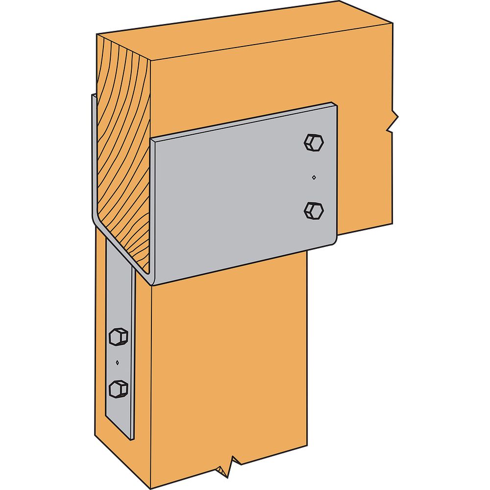 Simpson ECC78PC End Column Cap 6-3/4" Beam, 8X Post Black