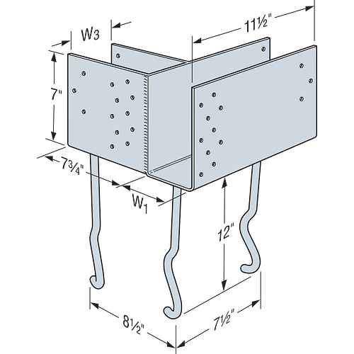 ECCLQM End Column Cap, L-Shaped for GFCMU and Concrete Piers