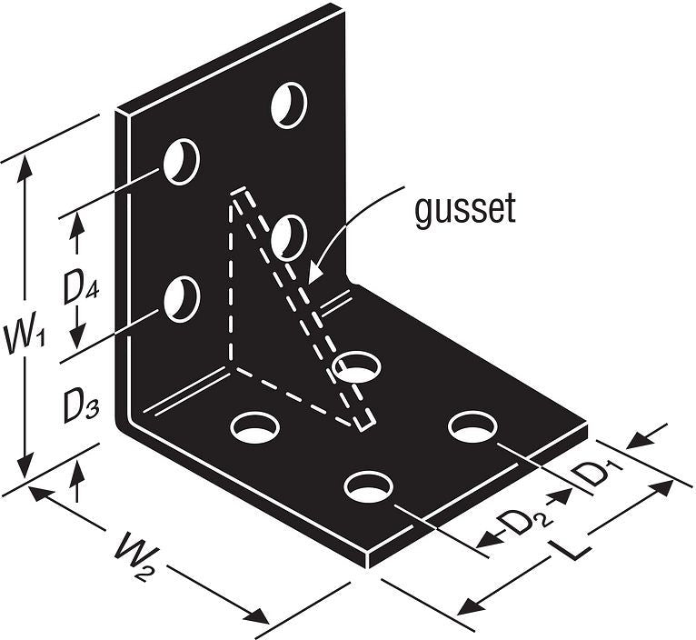 Simpson Strong-Tie HLPC Heavy L-Shaped Angle with Gusset