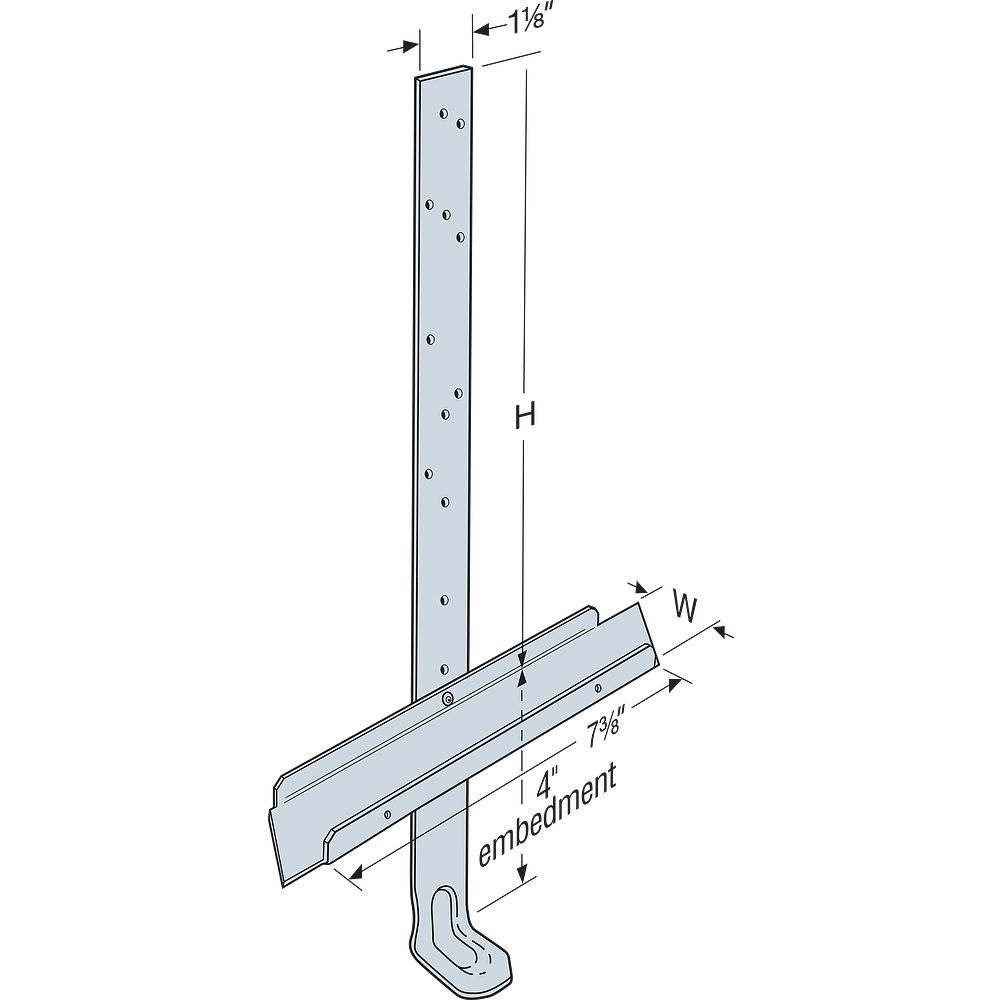 Simpson META12/TSS2 8" w/4" Embed Truss Anchor with Seat