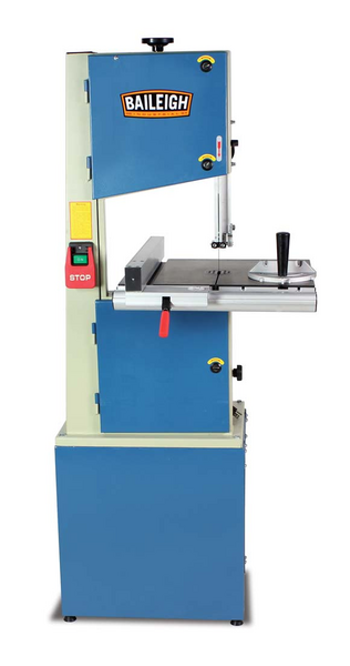 Baileigh WBS-12; 3/4HP 110V 12" Wood Working Vertical Bandsaw, Rip Fence, and Miter Gauge
