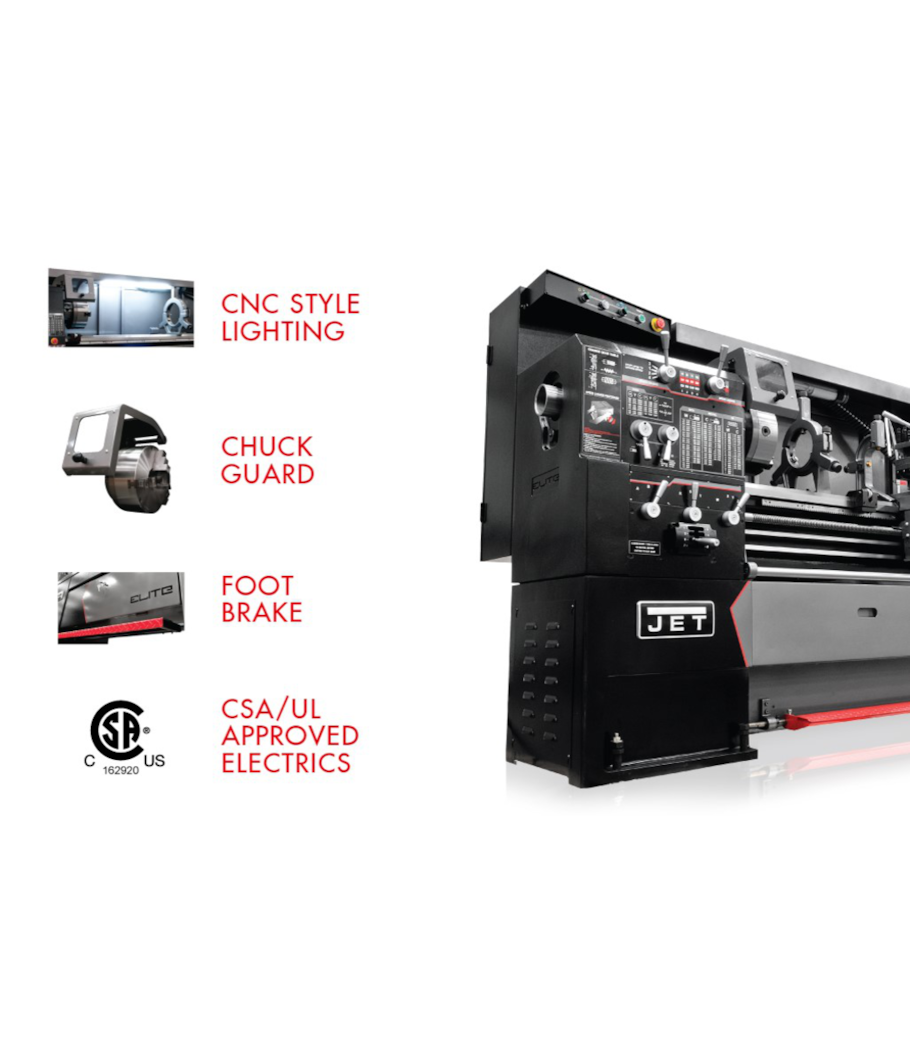 JET Elite E-1440VS With Taper Attachment and Collet Closer - 892452