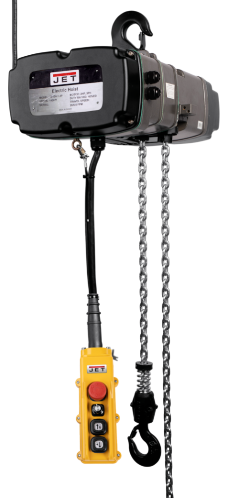 JET 2-Ton Two Speed Electric Chain Hoist 3-Phase 15' Lift | TS200-460-015