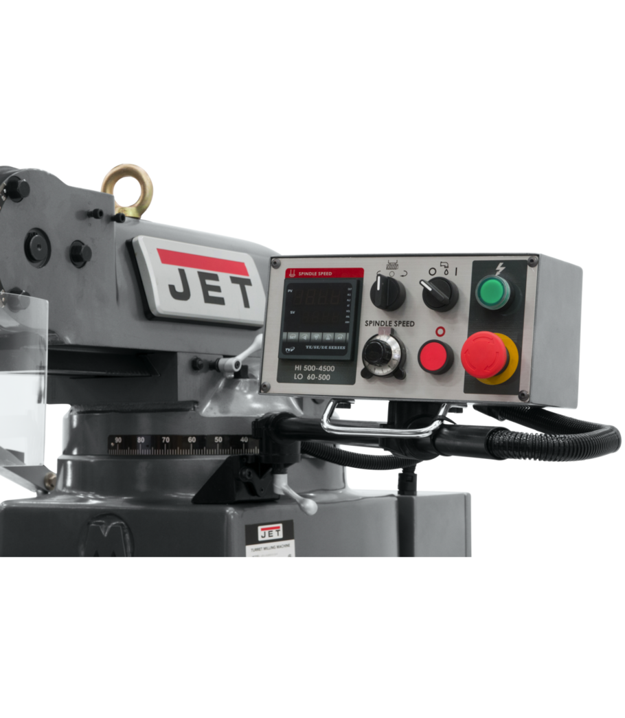 JET JTM-949EVS Mill With Acu-Rite 203 DRO With X and Y-Axis Powerfeeds and Air Powered Drawbar - 690523