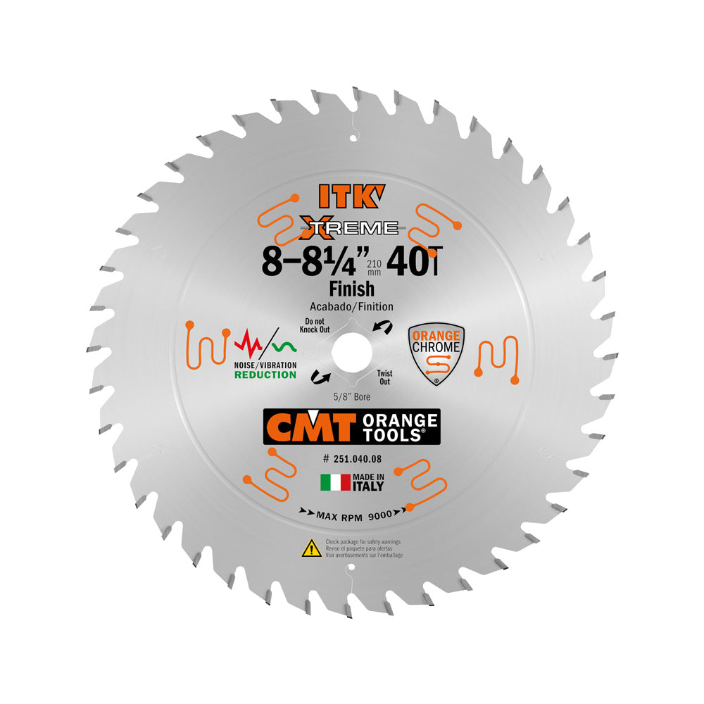 CMT 251.040.08 ITK Xtreme - Fine Finish Circular Saw Blade 8-1/4"
