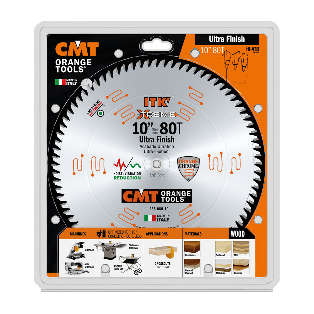 CMT 255.080.10 ITK Xtreme - Ultra Finish Circular Saw Blade