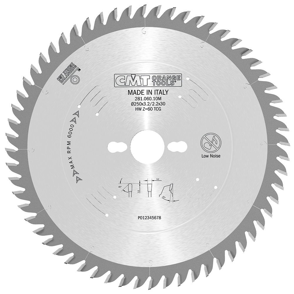 CMT 281.060.10M Industrial Cabinet shop Saw Blade 10-Inch x 60 Teeth TCG Grind with 5/8-Inch Bore