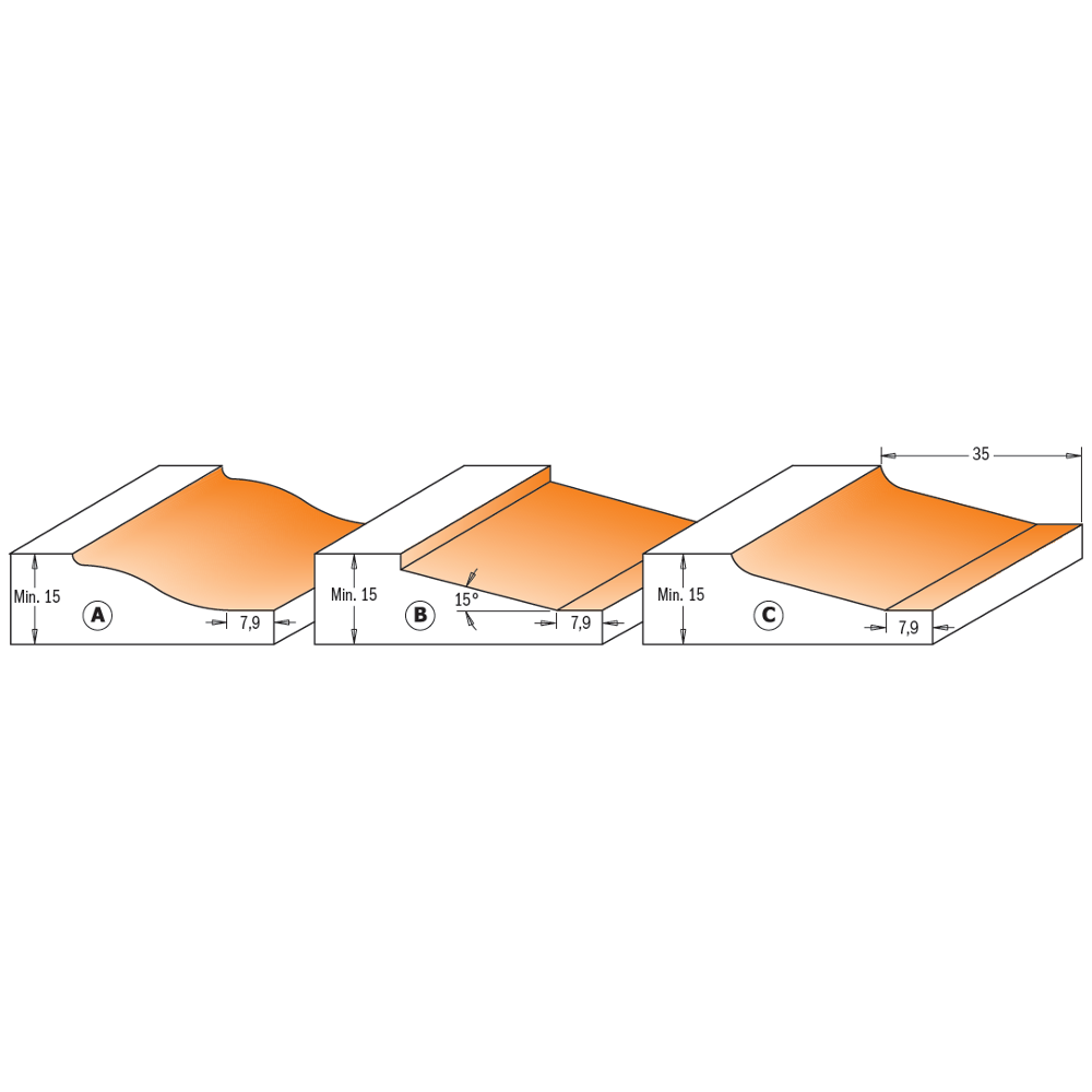 CMT 890.501.11 Horizontal Raised Panel Bit 1/2-Shank 3-1/4-Inch Diameter Carbide-Tipped