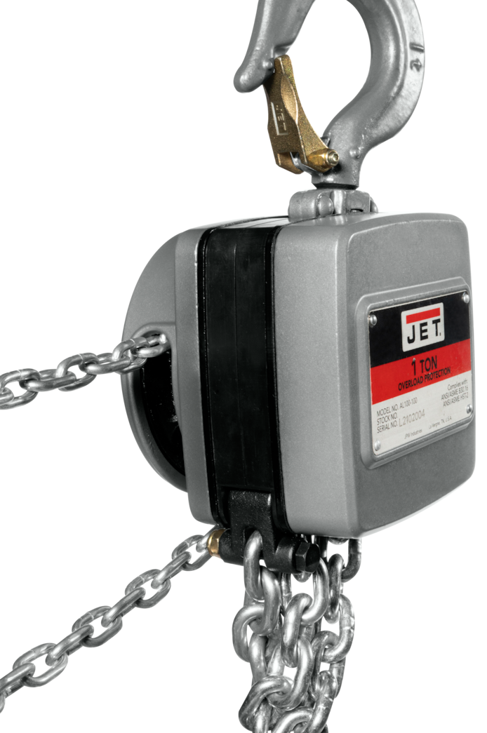 JET 5-Ton Aluminum Hand Chain Hoist with 20ft of Lift | AL100-500-20