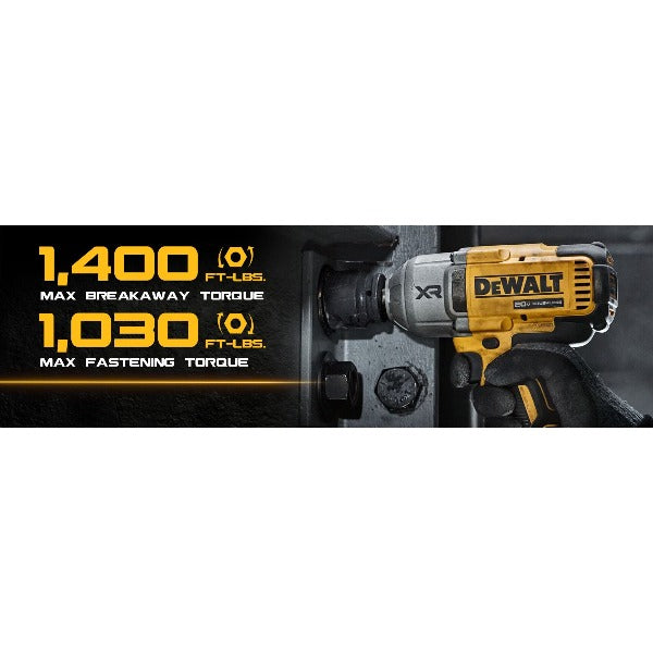 DeWALT 20V Max XR 1/2 in High Torque Impact Wrench with Hog Ring Anvil Wrench Kit DCF900P2