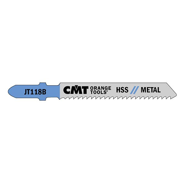 CMT JT118B-5 5 Jig Saw Blades HSS 3 x 12TPI (Metal/Straight/Fine)