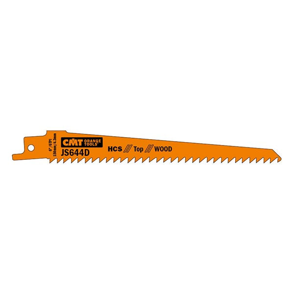 CMT JS644D-5 6 TPI HCS Reciprocating Saw Blades for Wood (5 Pack), 5"