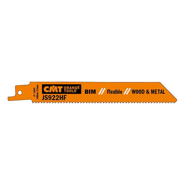 CMT JS922HF-5 5 Recip Saw Blades for Wood/Metals (Bim) 6 x 10TPI