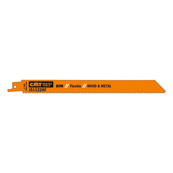 CMT JS1122HF-5 Bimetal Reciprocating Saw Blades for Wood/Metal, 8-In, 10 TPI - 5 pack