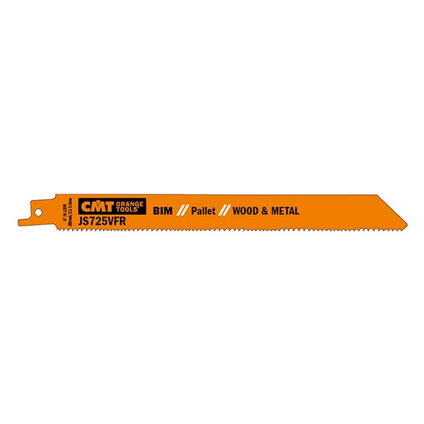 CMT JS725VFR-5 5 Recip Saw Blades for Wood/Metals (Bim) 8 x 8-12TPI