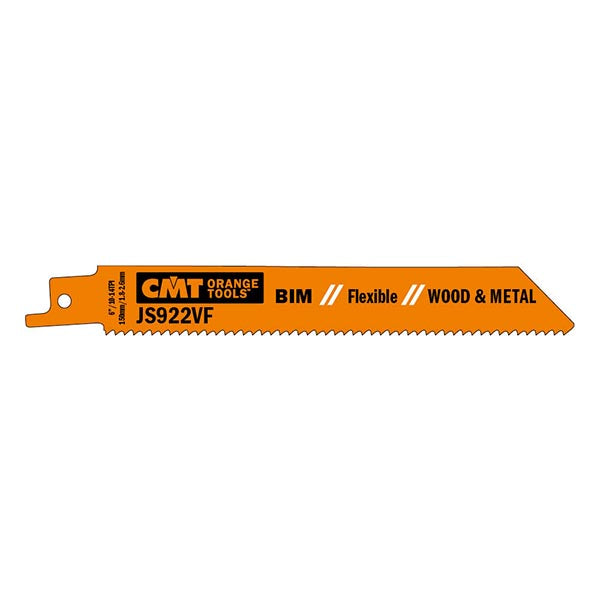 CMT JS922VF-5 5 Recip Saw Blades for Wood/Metals (Bim) 6 x 10-14TPI