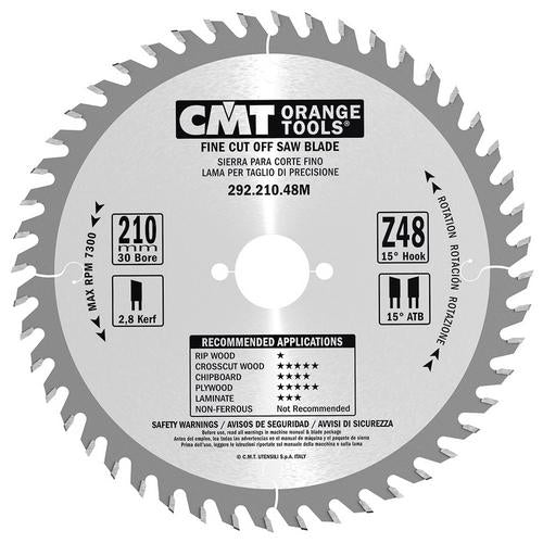 CMT 292.210.48M Fine Cut for FesTool 210 x 48 30mm Bore Saw Blade