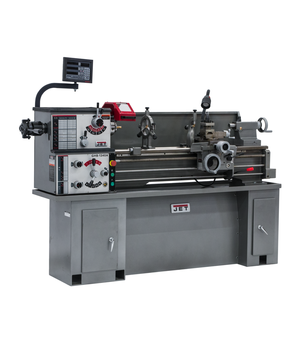 321123 , GHB-1340A , 13" Swing, 40" Between Centers, GHB-1340A With ACU-RITE 203  DRO and Taper Attachment installed, Jet , Metalworking, Turning, Lathes