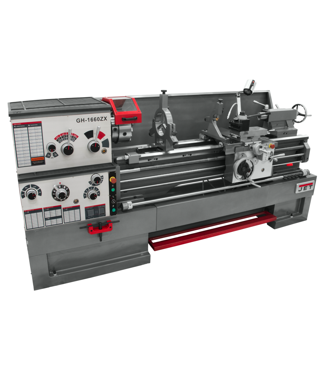 321389, GH-1660ZX , 16" Swing, 60" Between Centers, GH-1660ZX With  ACU-RITE 303 DRO With Taper Attachment installed, Jet, Metalworking, Turning, Lathes