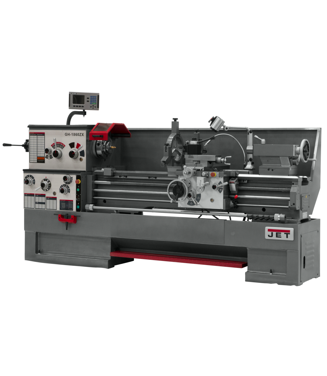 321491, GH-1860ZX Lathe with 2-axis ACU-RITE 203 DRO, and Collet Closer Installed, Jet, Metalworking, Turning, Lathes