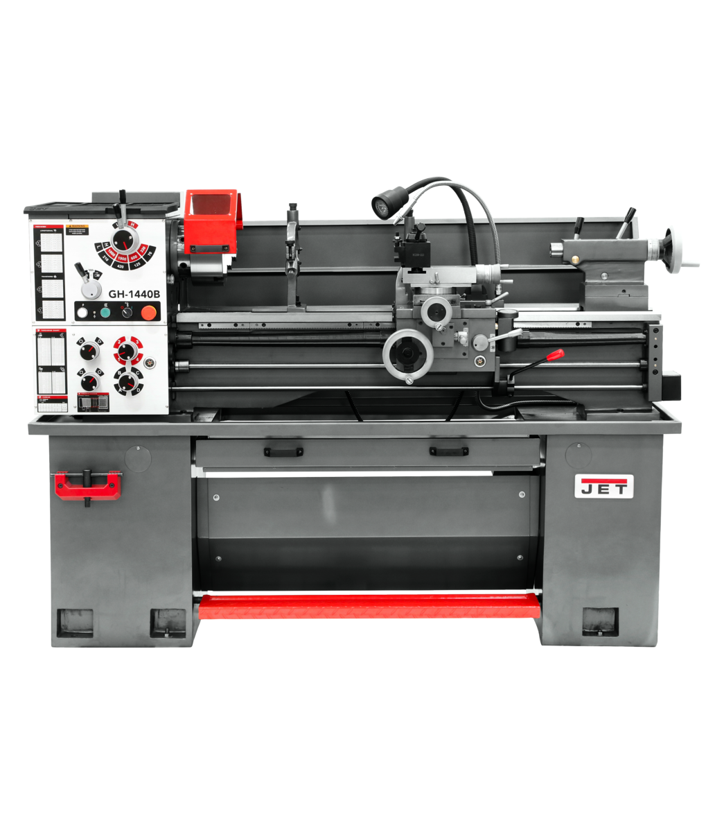 323442, GH-1440B, 14" Swing, 40" Between Centers, GH-1440B with Taper Attachment installed , Jet, Metalworking, Turning, Lathes