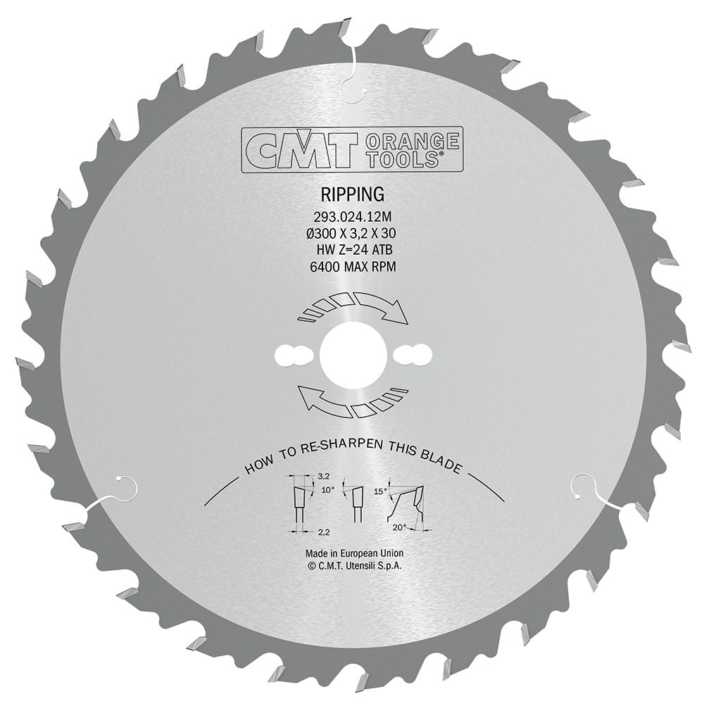 CMT 285.036.16M Ripping-Crosscut Saw Blade 400 x 3.5 x 30 Z36 10ATB
