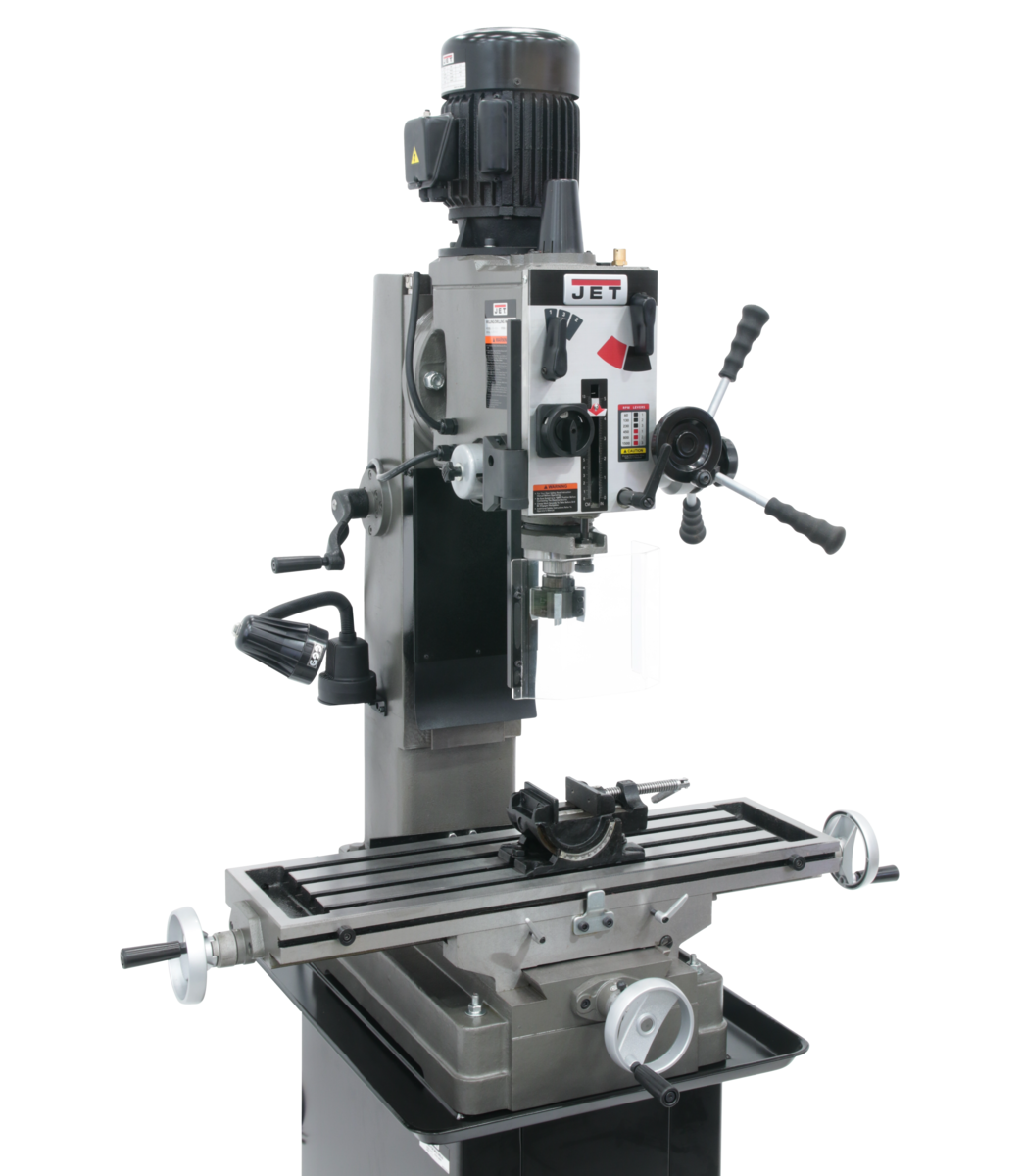 351151, JMD-45GH, Geared Head Square Column Mill Drill with Newall DP700 2-Axis DRO & X-Powerfeed