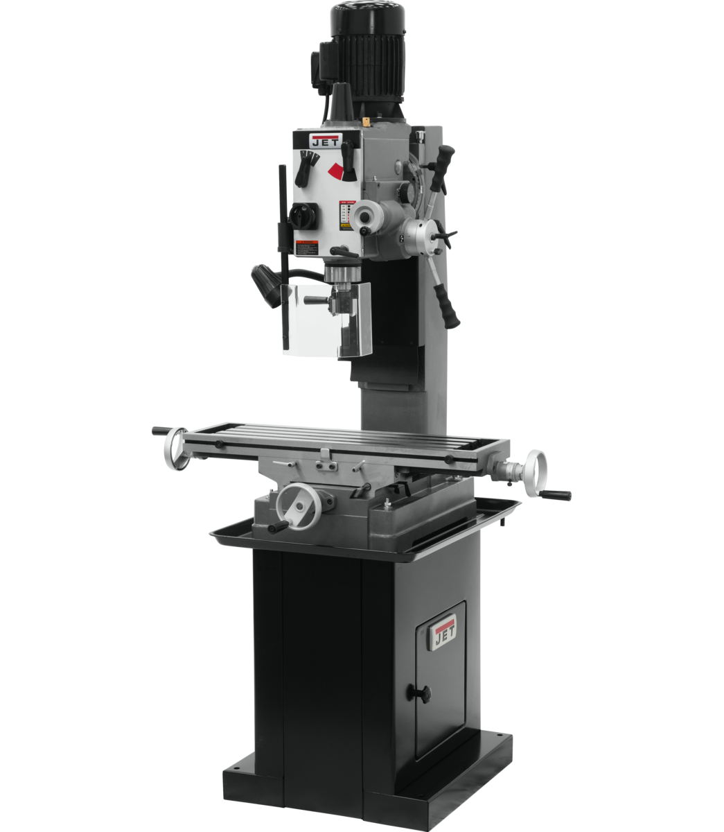 351152, JMD-45GHPF, Geared Head Square Column Mill Drill with Power Downfeed with DP700 2-Axis DRO