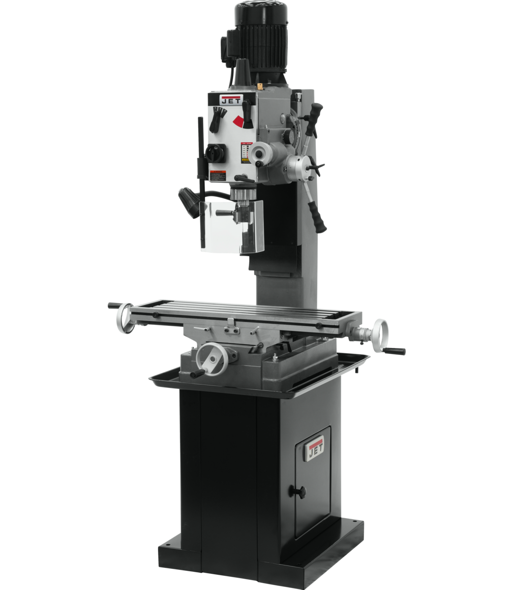 351160, JMD-45GHPF, Geared Head Square Column Mill Drill with Power Downfeed with DP500 2-Axis DRO