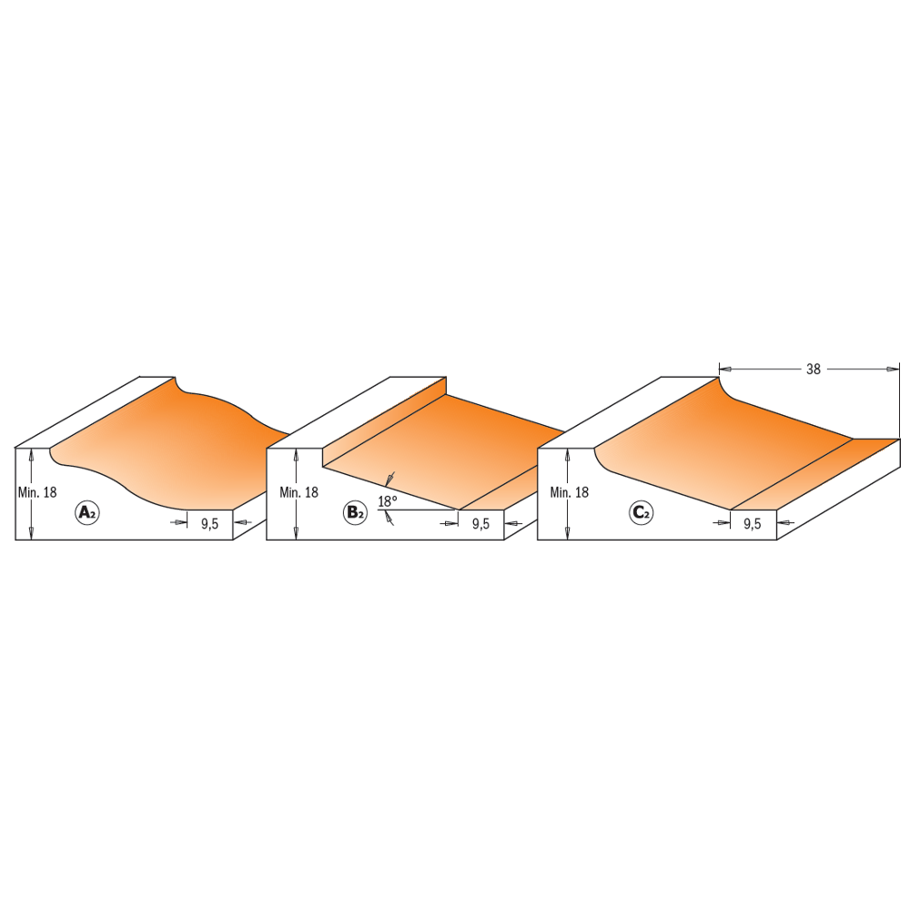 CMT 890.501.11 Horizontal Raised Panel Bit 1/2-Shank 3-1/4-Inch Diameter Carbide-Tipped